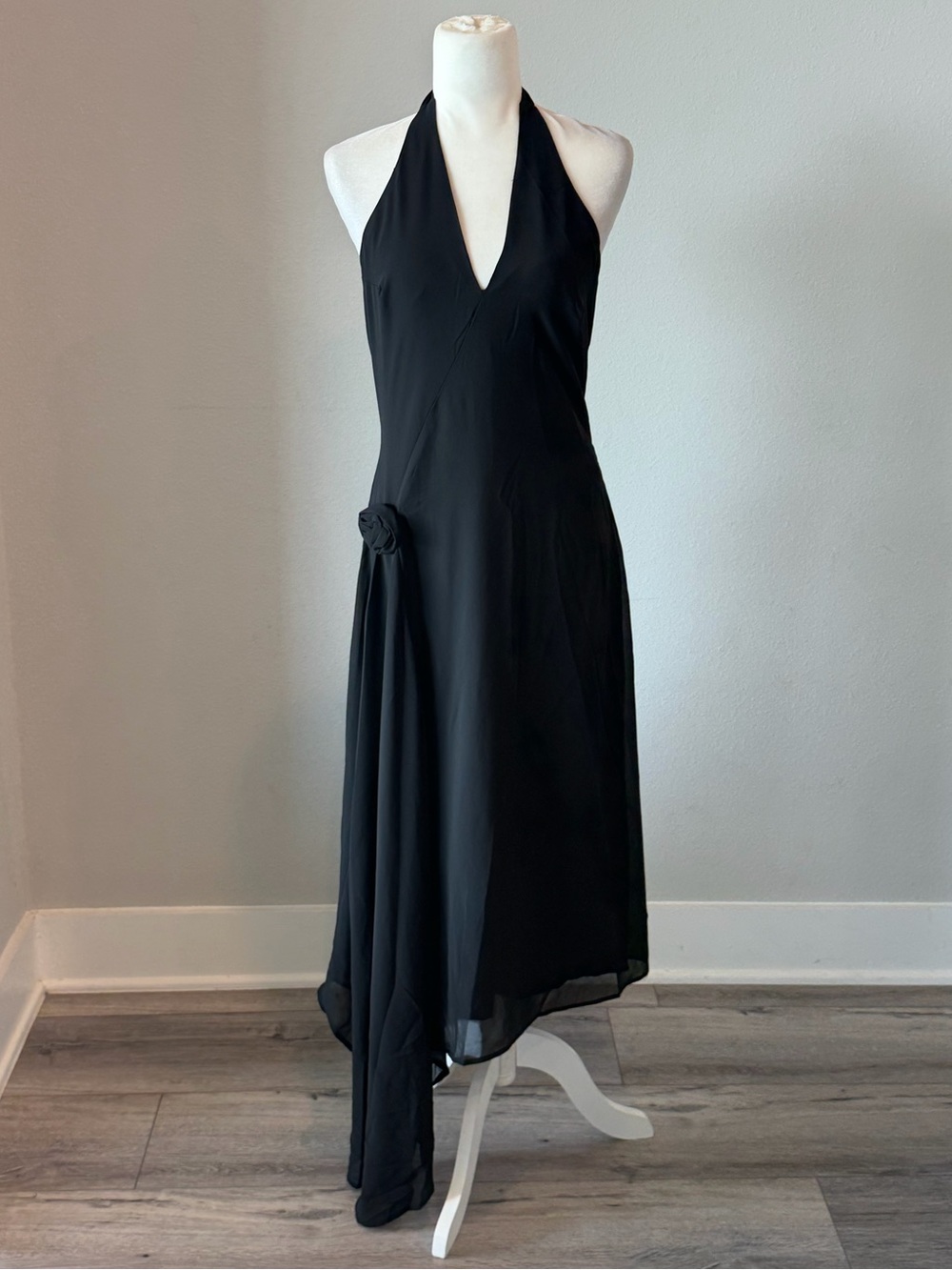 Fashion Nova Black Halter Maxi Dress